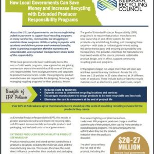 WHO PAYS FOR RECYCLING? How Local Governments Can Save Money and Increase Recycling with Extended Producer Responsibility Programs